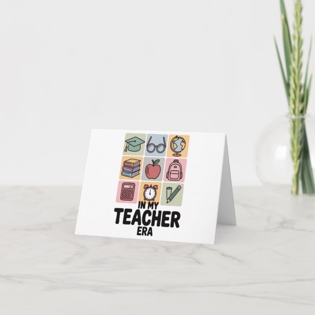 Faire-part À l'ère de mon enseignement La vie d'un enseignant (Devant)