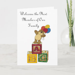 Faire-part ABC, souhaitent la bienvenue au nouveau membre de