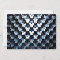 Abstrait Futuriste Bleu Géométrique Métallique 