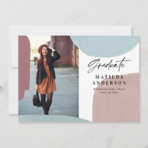 Faire-part Abstraite fête de graduation multicolore