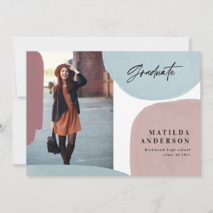 Faire-part Abstraite fête de graduation multicolore