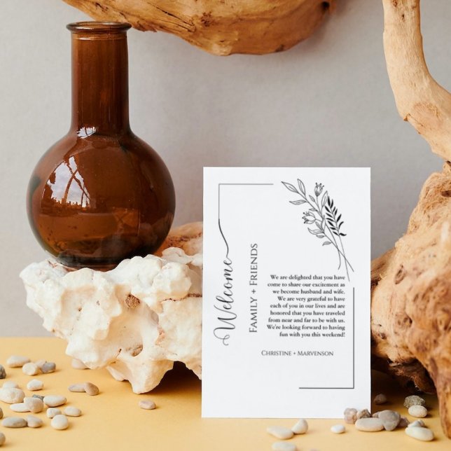 Faire-part Accueil de mariage avec écriture moderne & itinéra (Créateur téléchargé)