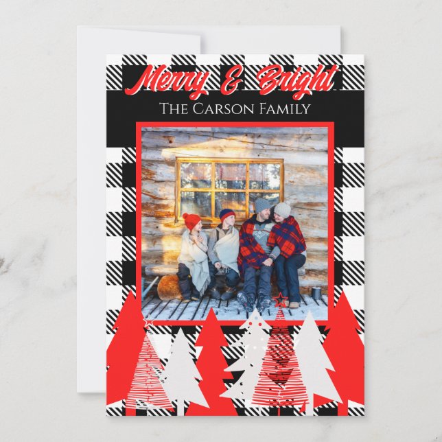 Faire-part Accueil de Noël joyeux et lumineux (Devant)