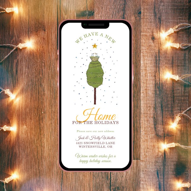 Faire-part Accueil pour les fêtes Nouvelle adresse (Créateur téléchargé)