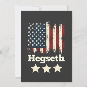Faire-part Administration Hegseth Trump Drapeau américain