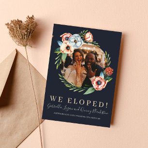 Faire-part Agritourisme Floral Anémone Verdure Wreath Elopeme