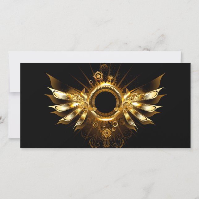 Faire-part Ailes Steampunk (Devant)