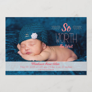 Faire-part "Ainsi adoption en valeur attente" ou annoucement