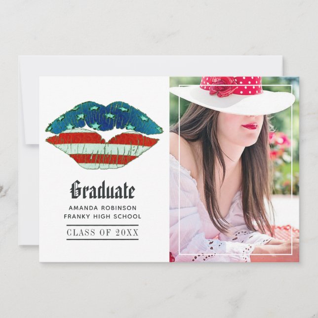 Faire-part American Love Graduation Photo (Devant)