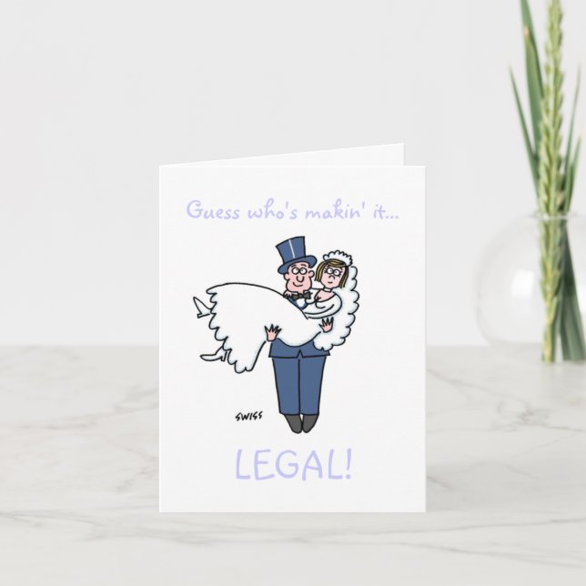 Faire-part Amusant Avocat Mariage Avocat Enregistrer La Date (Devant)