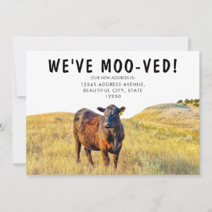 Faire-part Amusant, nous avons Moov-ed Cow Moving Annouement