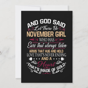 Faire-part Anniversaire Et Dieu A Dit Qu'Il Y Ait Novembre