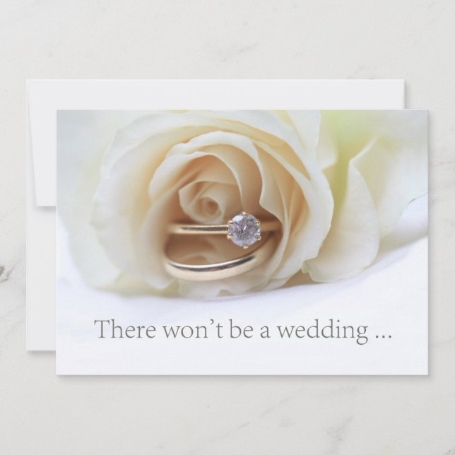 Faire-part Annonce d'annulation de mariage (Devant)