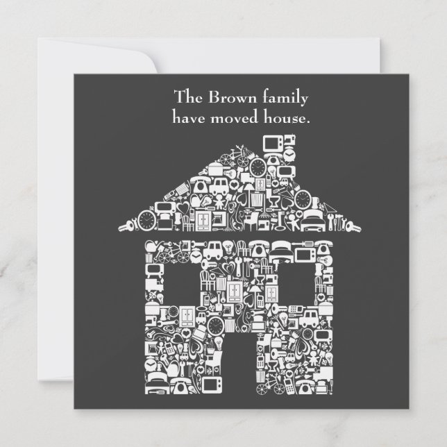 Faire-part Annonce de changement d'adresse de maison résidenc (Devant)