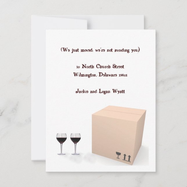 Faire-part Annonce de déménagement humoristique (Devant)