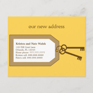 Faire-part Annonce de déménagement Nouvelle série de clés