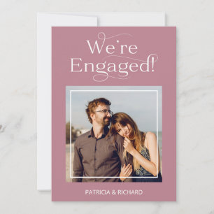Faire-part Annonce de fiançailles Élégant Nous sommes fiancés