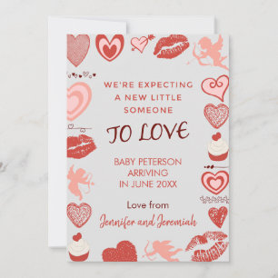 Faire-part Annonce de grossesse pour la Saint-Valentin ange g