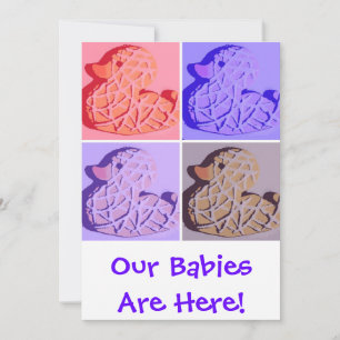 Faire-part Annonce de jumeaux bébé