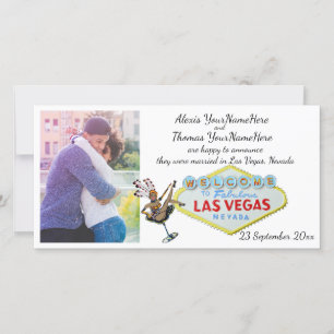 Faire-part Annonce de mariage avec photo à Las Vegas