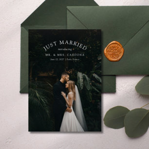 Faire-part Annonce de mariage de fugue photo de mariage