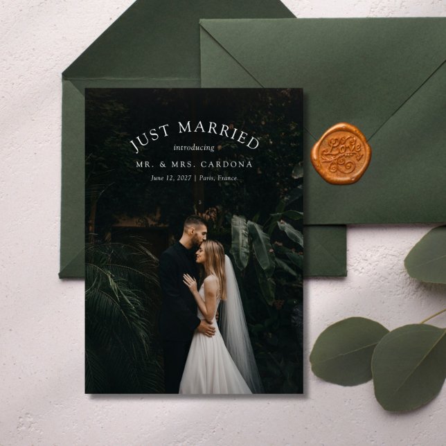 Faire-part Annonce de mariage de fugue photo de mariage (Créateur téléchargé)