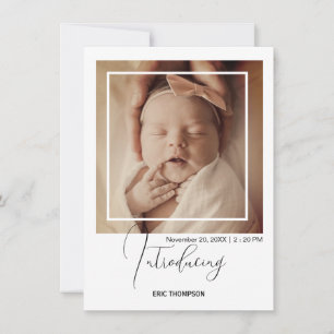 Faire-part Annonce de naissance avec cadre photo Polaroid min