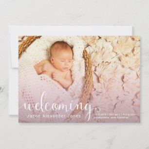 Faire-part Annonce de naissance de bébé bienvenue