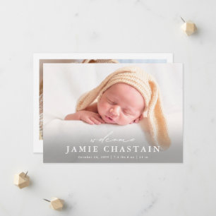 Faire-part Annonce de naissance de bébé nouveau-né simple mod