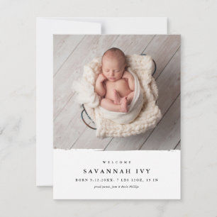Faire-part Annonce de naissance de bébé simple et moderne