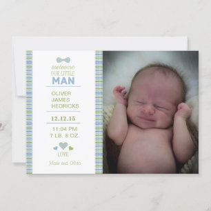 Faire-part Annonce de naissance de Petit Homme