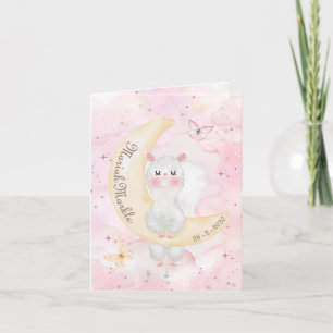 Faire-part Annonce de naissance fille - Alpage adorable sur l