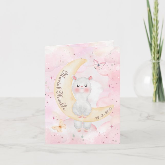 Faire-part Annonce de naissance fille - Alpage adorable sur l (Devant)