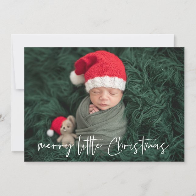 Faire-part Annonce de naissance pour les fêtes de Noël (Devant)