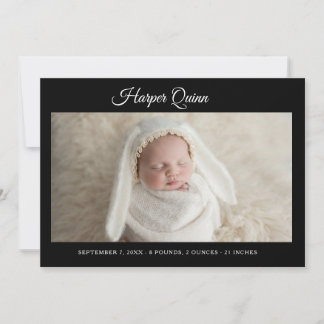 Faire-part Annonce de naissance unique et élégante pour bébé