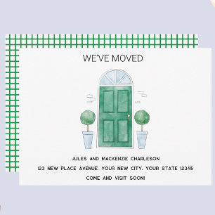Faire-part Annonce de Nouveau Domicile Porte Verte Nous Avons