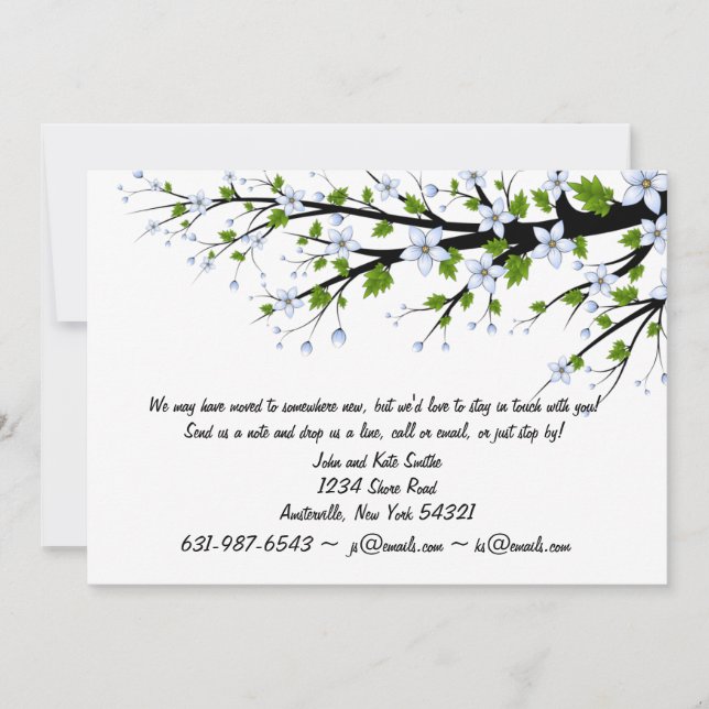 Faire-part Annonce de nouvelle adresse de Spring Blossoms (Devant)