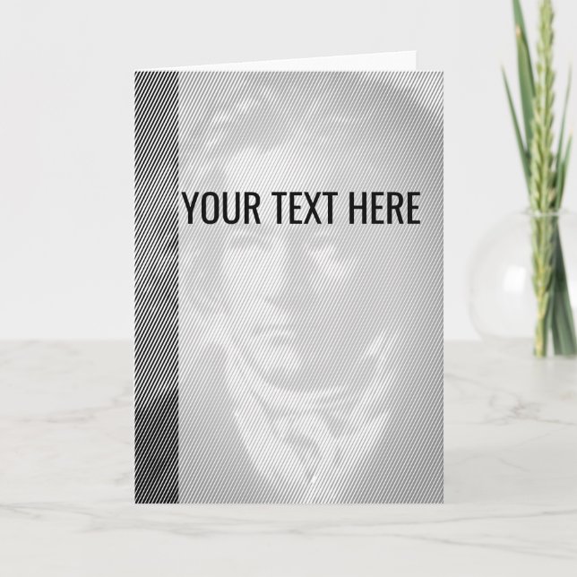 Faire-part Annonce de portrait Beethoven noir et blanc (Devant)