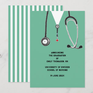 Faire-part Annonce de remise de diplôme de l'école d'infirmiè