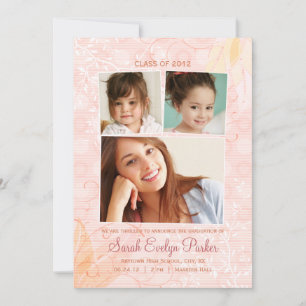 Faire-part Annonce de remise de diplôme Subtle Swirls 3 Photo
