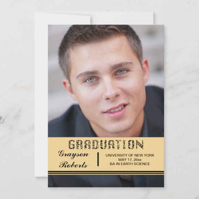 Faire-part Annonce de transparence sur l'obtention du diplôme (Devant)