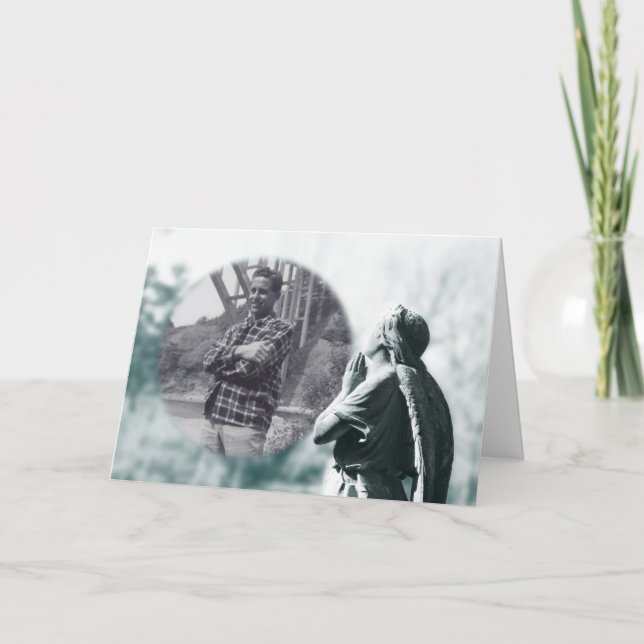 Faire-part annonce des services funéraires de prière d'ange (Devant)