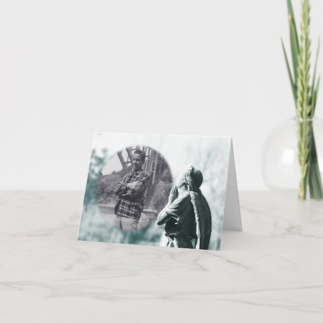 Faire-part annonce des services funéraires de prière d'ange (Devant)