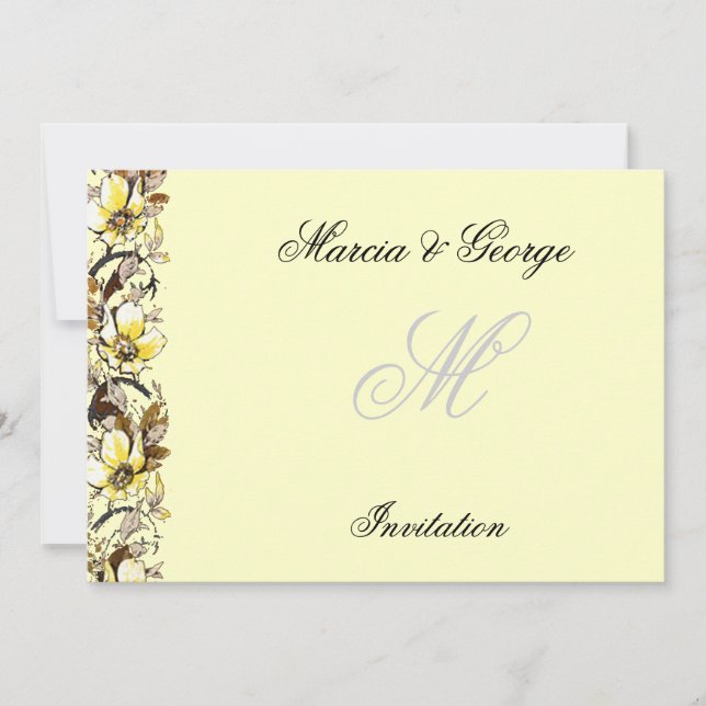Faire-part, Annonce, et Invitation de Mariage (Devant)