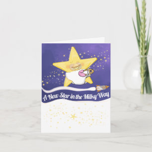 Faire-part Annonce Naissance Bébé Fille Star