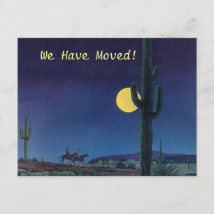 Faire-part Annonce Nous avons déplacé Saguaro Cactus au clair