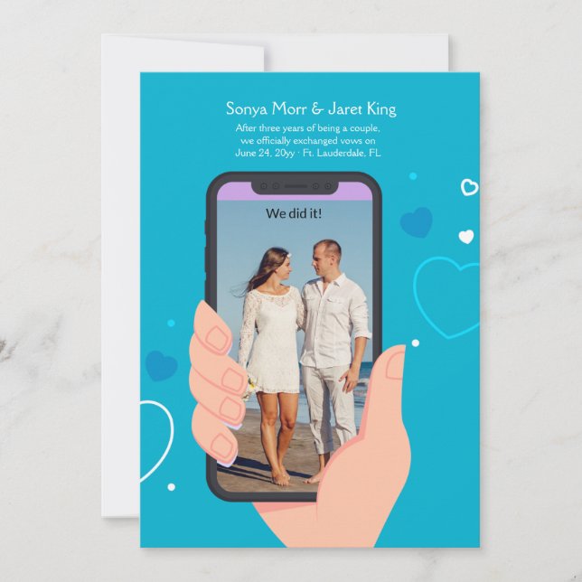 Faire-part Annonce Photo de Téléphone Mobile (Devant)