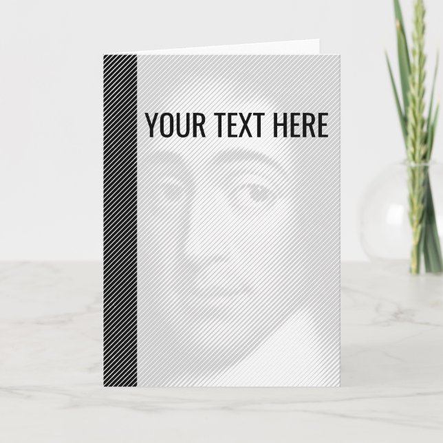 Faire-part Annonce Portrait Baruch Spinoza Noir Blanc (Devant)