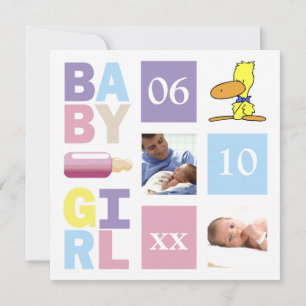 Faire-part Annonces de bébé fille