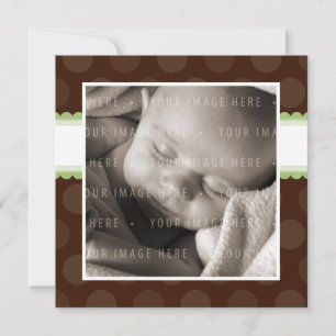 Faire-part ANNONCES DE BÉBÉ :: goutte de chocolat 1SQ